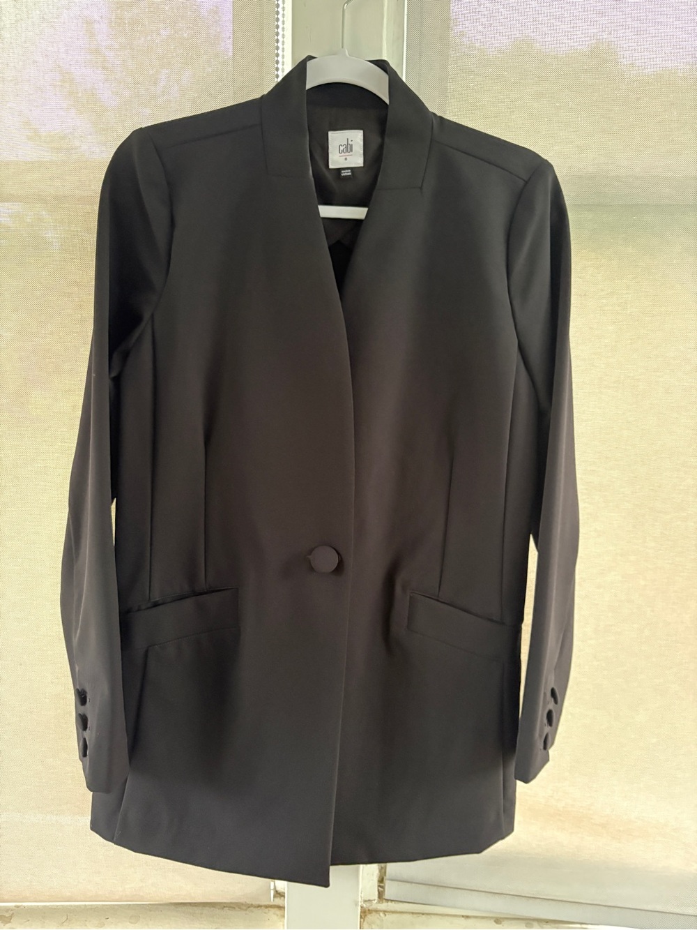 Cabi Black Single-Button Women's Blazer Coat
